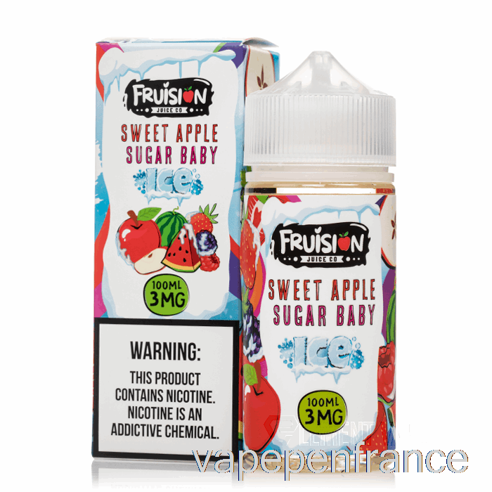 Sucre De Pomme Sucré Glacé Bébé - Fruision Juice Co - 100 Ml 6 Mg Stylo Vape